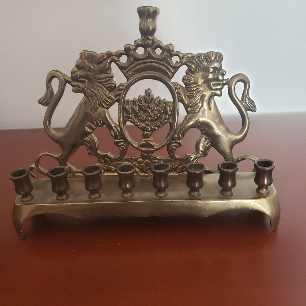 Brass Minorah - Picture 3 of 8